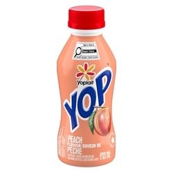 Yoplait Yogourt à boire Yop 1 %, pêche, boisson au yogourt 200 ml, 0,50 $/100ml