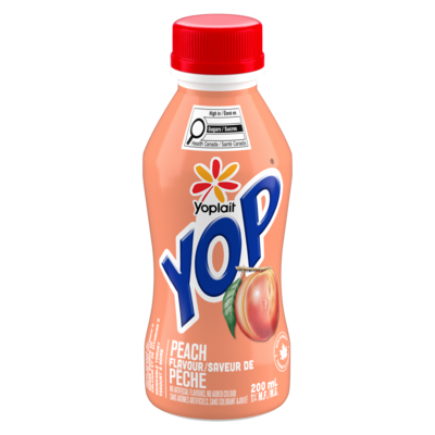 Yoplait Yogourt à boire Yop 1 %, pêche, boisson au yogourt 200 ml, 0,75 $/100ml