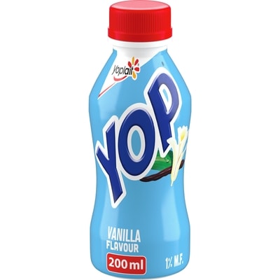 Yoplait Yop 1% Drinkable Yogurt, Vanilla, Yogurt Drink 200 ml, $1.00/100ml