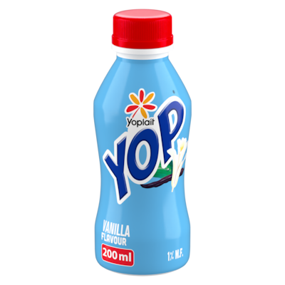 Yoplait Yop 1% Drinkable Yogurt, Vanilla, Yogurt Drink 200 ml, $0.75/100ml
