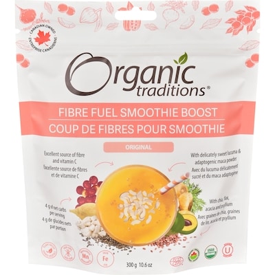 Organic Traditions Fibre Fuel Smoothie Boost Original 300 g, $6.66/100g