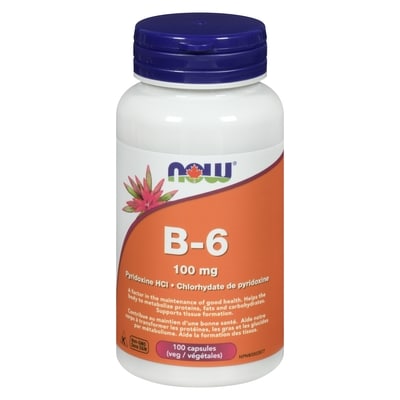 Now B-6 100 Mg 100 ea, $0.13/1ea