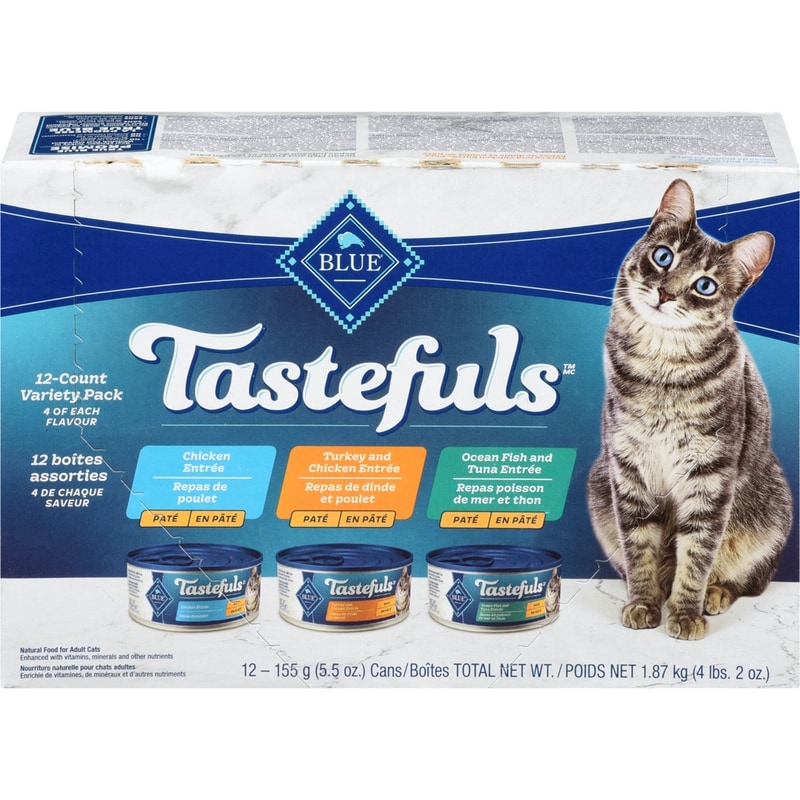 Tastefuls Natural Food For Adult Cats Paté 12-Count Variety Pack