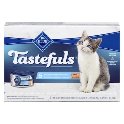 Blue Buffalo Tastefuls Natural Food For Kittens Chicken Entrées For Kittens Paté 0.65 kg, $1.69/100g