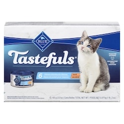 Blue Buffalo Tastefuls nourriture naturelle pour chatons repas de poulet pour chatons en pâté 0.65 kg, 1,69 $/100g