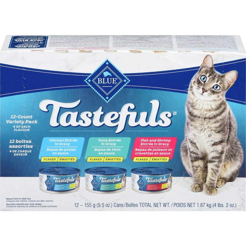 Tastefuls Natural Food For Adult Cats 12-Count Variety Pack Flaked