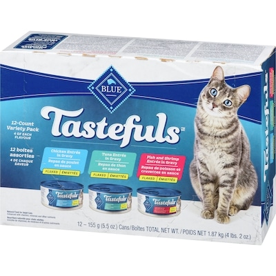 Tastefuls Natural Food For Adult Cats 12-Count Variety Pack Flaked