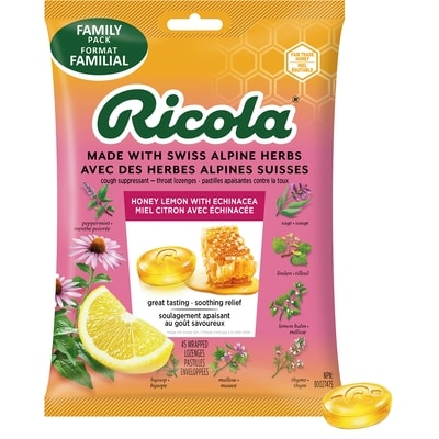 Ricola Honey Lemon Echinacea Cough Drops, 45 count 45 ea, $0.20/1ea