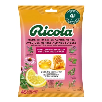 Ricola Honey Lemon Echinacea Cough Drops, 45 count 45 ea, $0.20/1ea