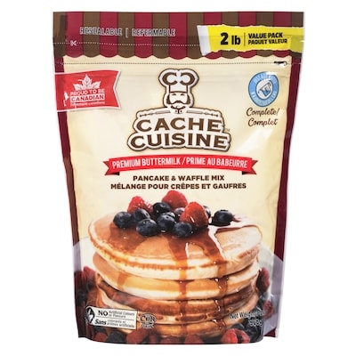 Cache Cuisine Pancake & Waffle Mix Premium Buttermilk Complete Value Pack 908 g, $0.66/100g