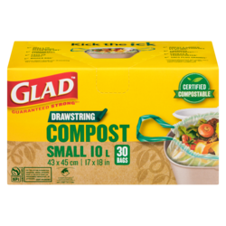 Glad Drawstring Compost Small 10 L 1 ea, $14.99/1ea