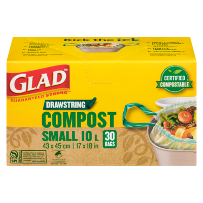 Glad Drawstring Compost Small 10 L 1 ea, $14.00/1ea