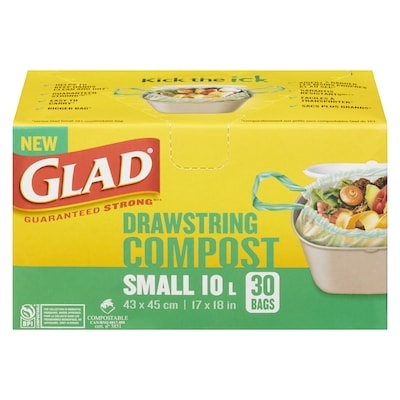 Glad Drawstring Compost Small 10 L 1 ea, $14.99/1ea