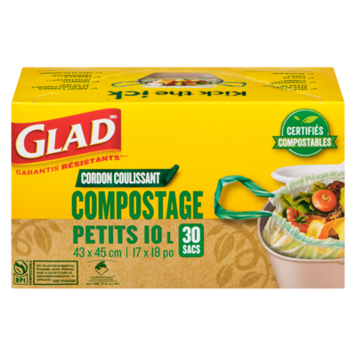 Glad Cordon coulissant compostage petits 10 l 1 ea, 14,99 $/1ch