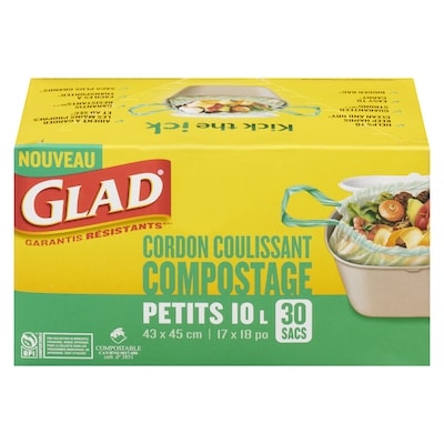 Glad Cordon coulissant compostage petits 10 l 1 ea, 14,99 $/1ch