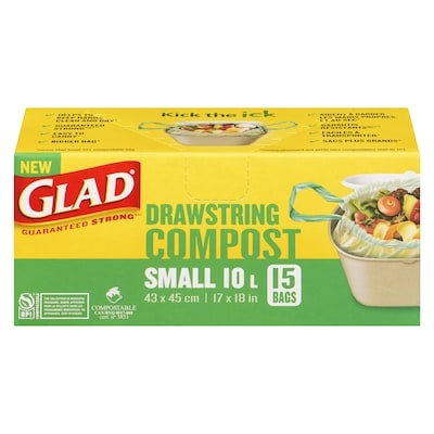 Glad Drawstring Compost Small 10 L 1 ea, $9.49/1ea