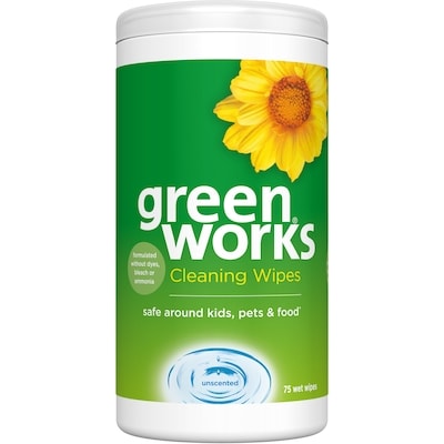 Greenworks Green Works Cleaning Wipes Unscented 75 ea, $0.09/1ea