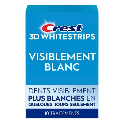Crest Ensemble de blanchiment des dents à domicile Whitestrips Visiblement blanc, 10 traitements 10 ea, 2,30 $/1ch