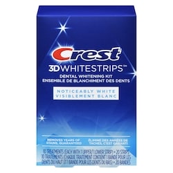 Crest Ensemble de blanchiment des dents à domicile Whitestrips Visiblement blanc, 10 traitements 10 ea, 2,50 $/1ch