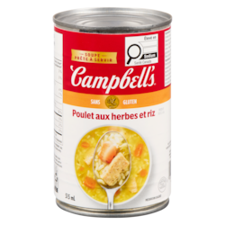 Campbell’s Soupe au poulet aux herbes et riz prête à déguster 515 ml, 0,39 $/100ml