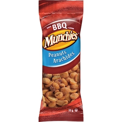 Munchies Peanuts, BBQ Flavoured, Snack Size 12x55.0 g, $0.14/100g