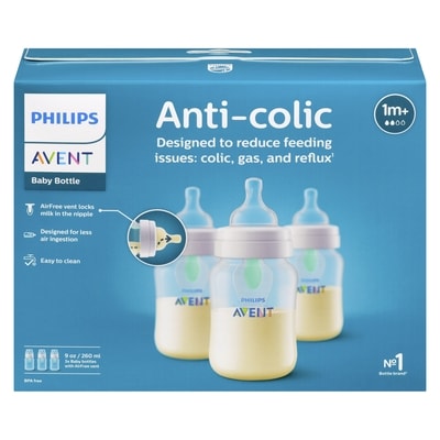 Philips Baby Bottle Anti-Colic 260 Ml 1m+ 3 ea, $9.83/1ea