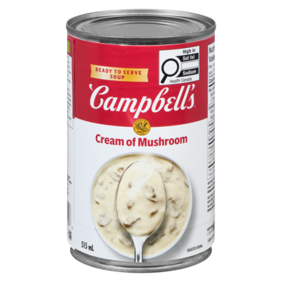 Campbell's Cream of Mushroom Ready to Serve Soup 515 ml, $0.66/100ml