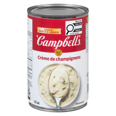 Campbell’s Crème de champignons prête à déguster 515 ml, 0,49 $/100ml