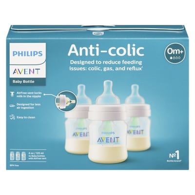 Philips Baby Bottle Anti-Colic 125 Ml 0m+ 3 ea, $10.00/1ea