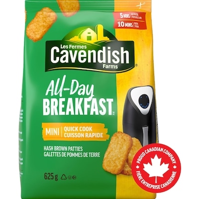 CAVENDISH FARMS All-Day Breakfast Mini Quick Cook Patties 625 g, $0.88/100g