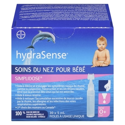 Hydrasense Simplidose soins du nez pour bébé bébé 0+ an 30 ea, 0,50 $/1ch