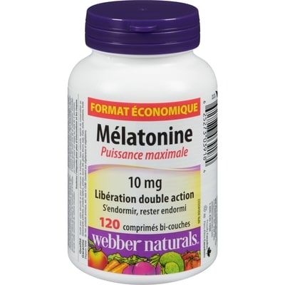 Webber Naturals Mélatonine puissance maximale 10 mg format économique 120 ea, 0,17 $/1ch