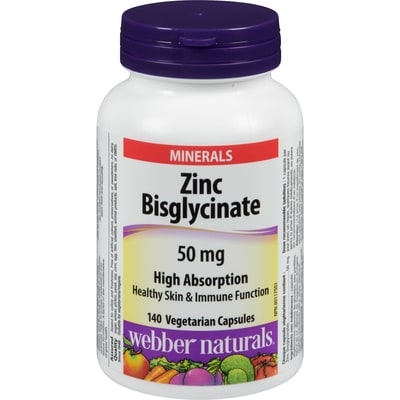 Webber Naturals Zinc Bisglycinate 50 Mg 140 ea, $0.08/1ea