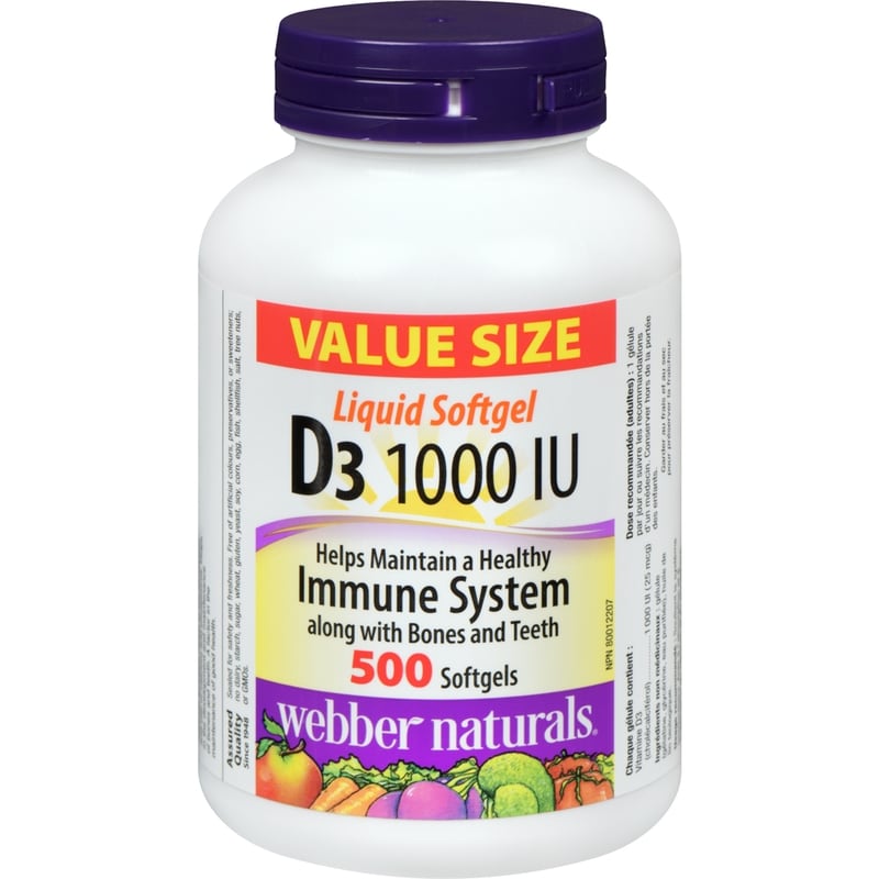 D3 1000 Iu Value Size
