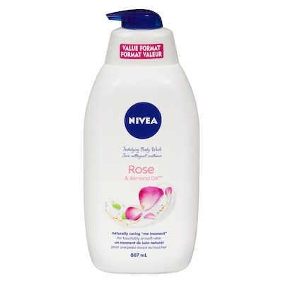 Nivea Soin nettoyant onctueux rose & almond oil format valeur 887 ml, 1,13 $/100ml