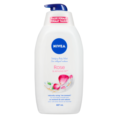 Nivea Soin nettoyant onctueux rose & almond oil format valeur 887 ml, 1,01 $/100ml