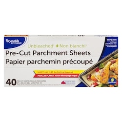 Reynolds Papier parchemin précoupé 27 x 30 cm 40 ea, 0,20 $/1ch