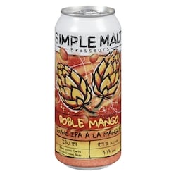 Simple Malt Bière extra forte doble mango (Pièce d’identité requise au moment du ramassage) 473 ml, 1,06 $/100ml