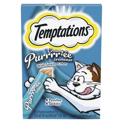 Temptations CREAMY PURRRR-ÉE Cat Treats, Tuna 48 g, $7.27/100g