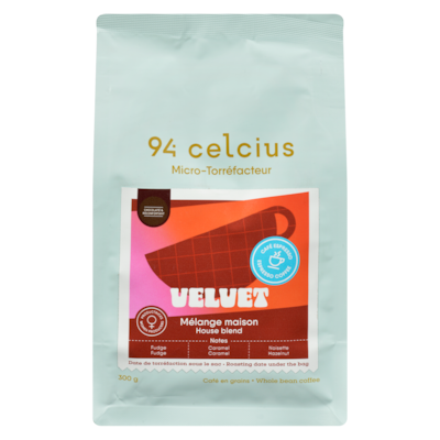 94 celcius Whole Bean Coffee Velvet, House Blend 300 g, $9.00/100g