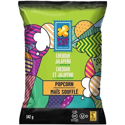 Pop Art Cheddar Jalapeno with Avocado Oil Gourmet Popcorn 142 g, $4.22/100g