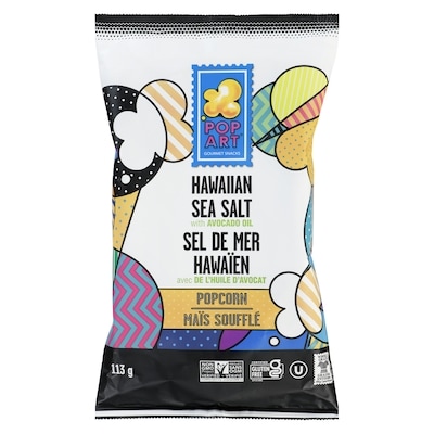 Pop Art Popcorn Hawaiian Sea Salt With Avocado Oil 142 g, $3.87/100g