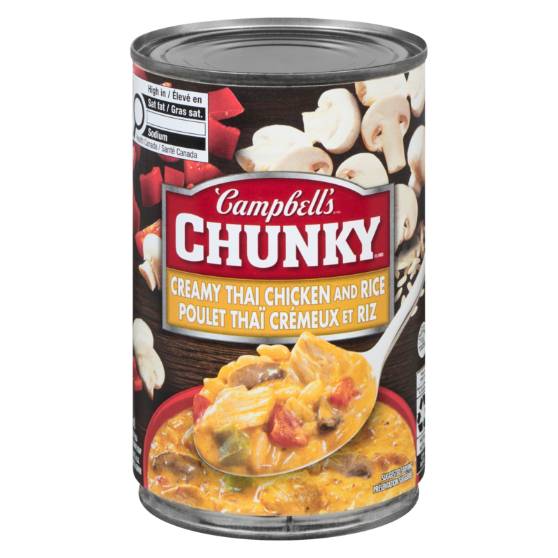 Chunky Ready To Serve Soup Creamy Thai Chicken And Rice