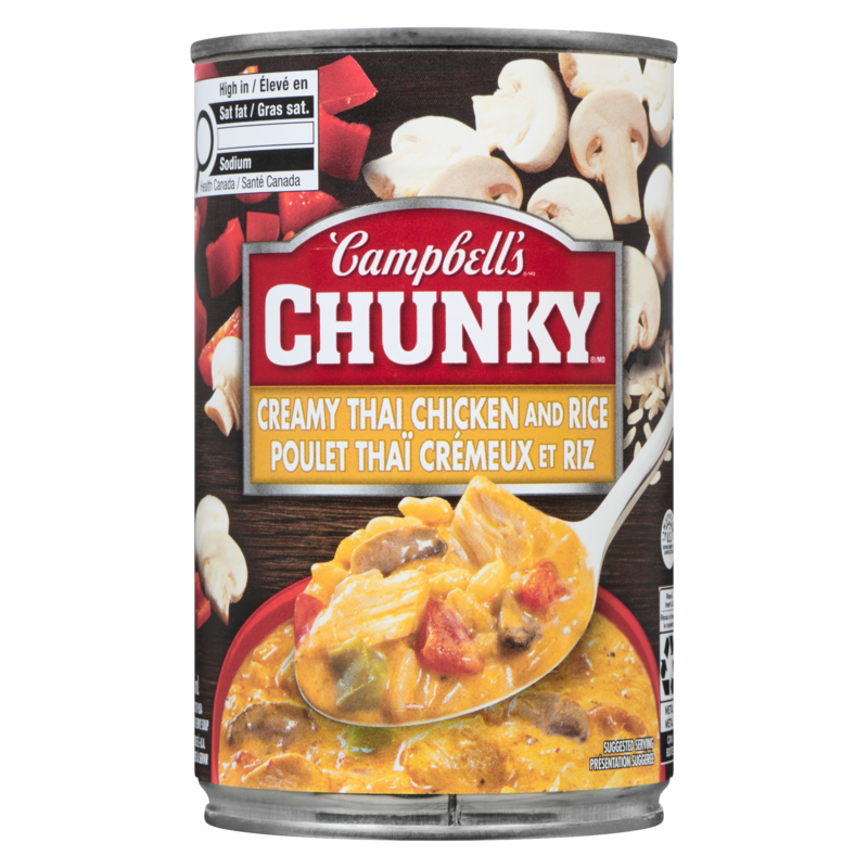 Chunky Ready To Serve Soup Creamy Thai Chicken And Rice