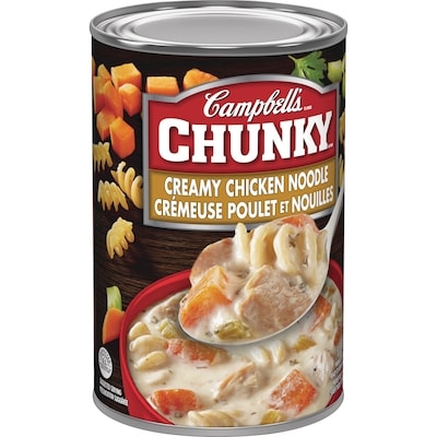 Soupe crémeuse poulet et nouilles prête à déguster