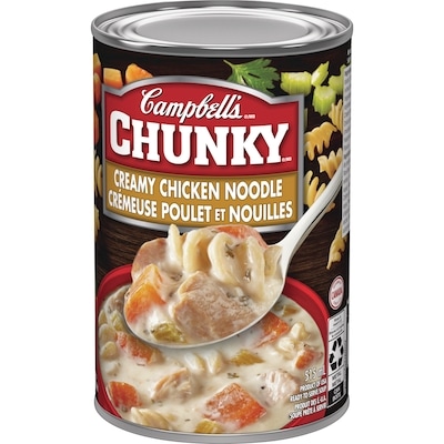 Soupe crémeuse poulet et nouilles prête à déguster