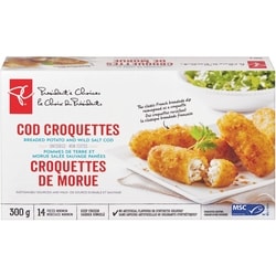 President's Choice Breaded Potato and Wild Salt Cod Croquettes 300 g, $3.00/100g