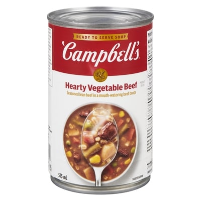 Campbell's Hearty Vegetable Beef Ready to Serve Soup 515 ml, $0.43/100ml