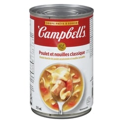 Bol de soupe poulet et nouilles prêt-à-servir