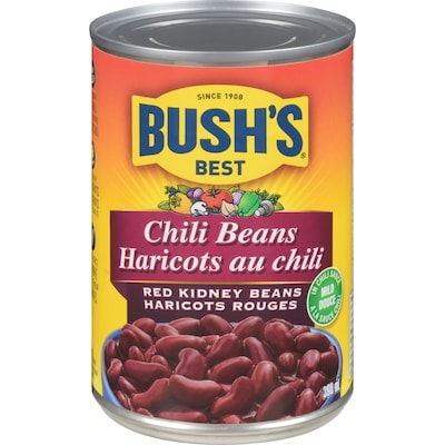 Bush’s Best Haricots Rouge pour sauce Chili douce 398 ml, 0,63 $/100ml